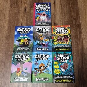 Cat Kid/Captain Underpants books 📚  (7)